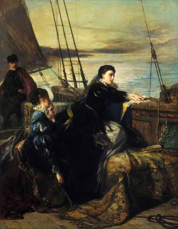 Mary, Queen of Scots: The Farewell to France, by Robert Herdman, oil, 1867