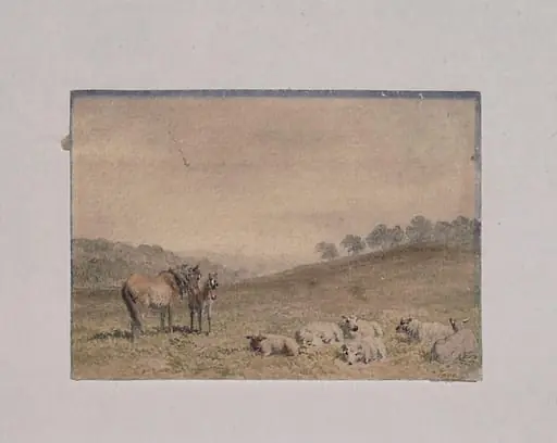 Landscape with Horses and Sheep, by Robert Hills