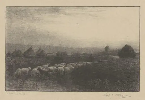 La rentrée du troupeau (The Return of the Flock), by Robert J. Wickenden