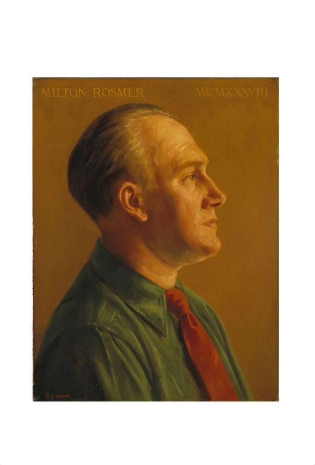 Milton Rosmer, by Robert John Swan, paint, 1938