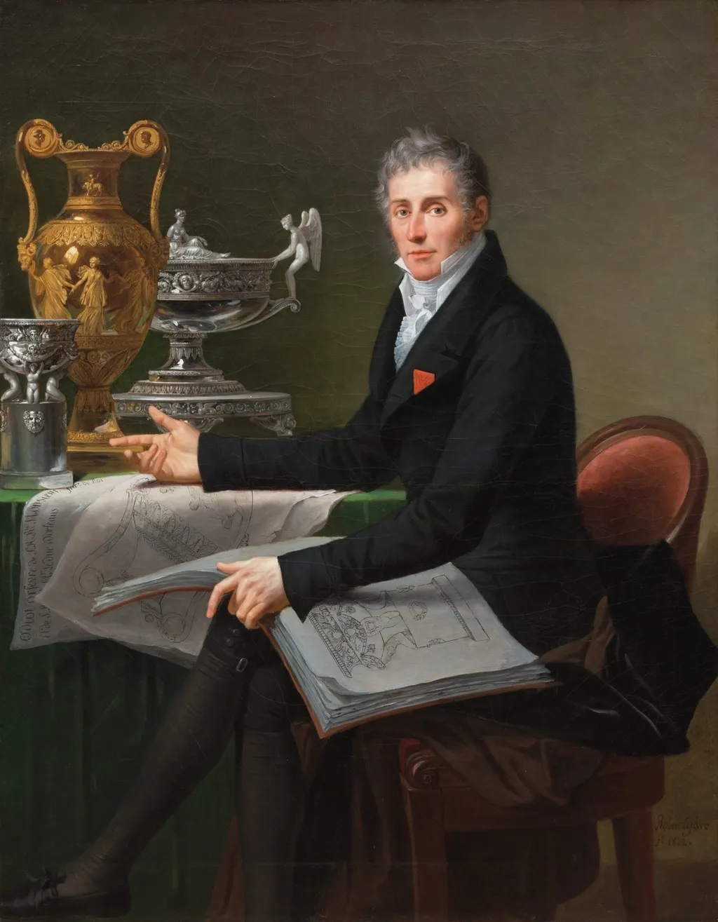 Jean-Baptiste-Claude Odiot, by Robert Lefèvre, oil, 1822