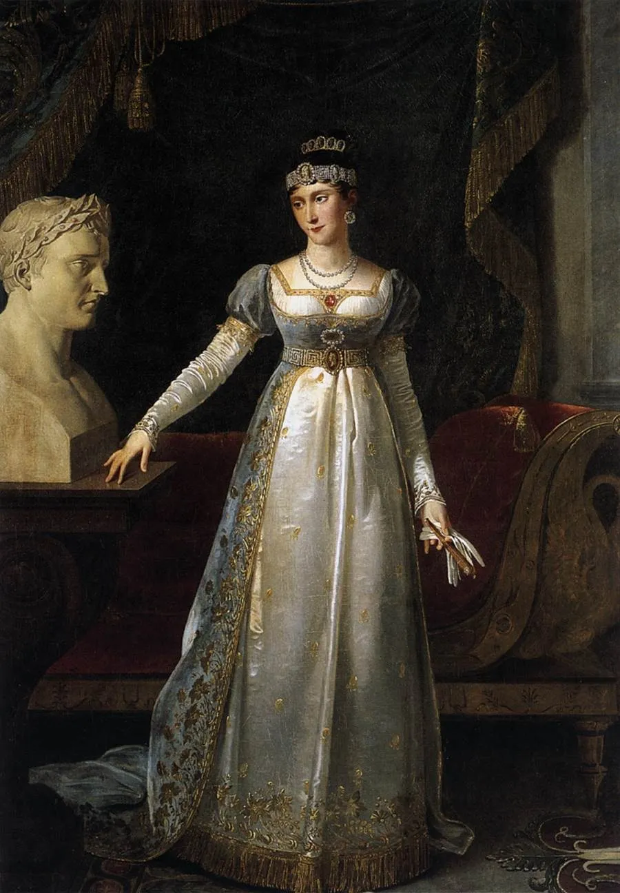 Pauline Bonaparte, Duchess of Guastalla, Princess Borghese, by Robert Lefèvre, oil, 1806