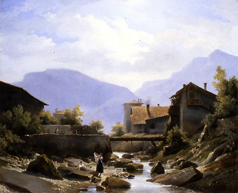 View of Savoy, by Robert Léopold Leprince, oil, 1827
