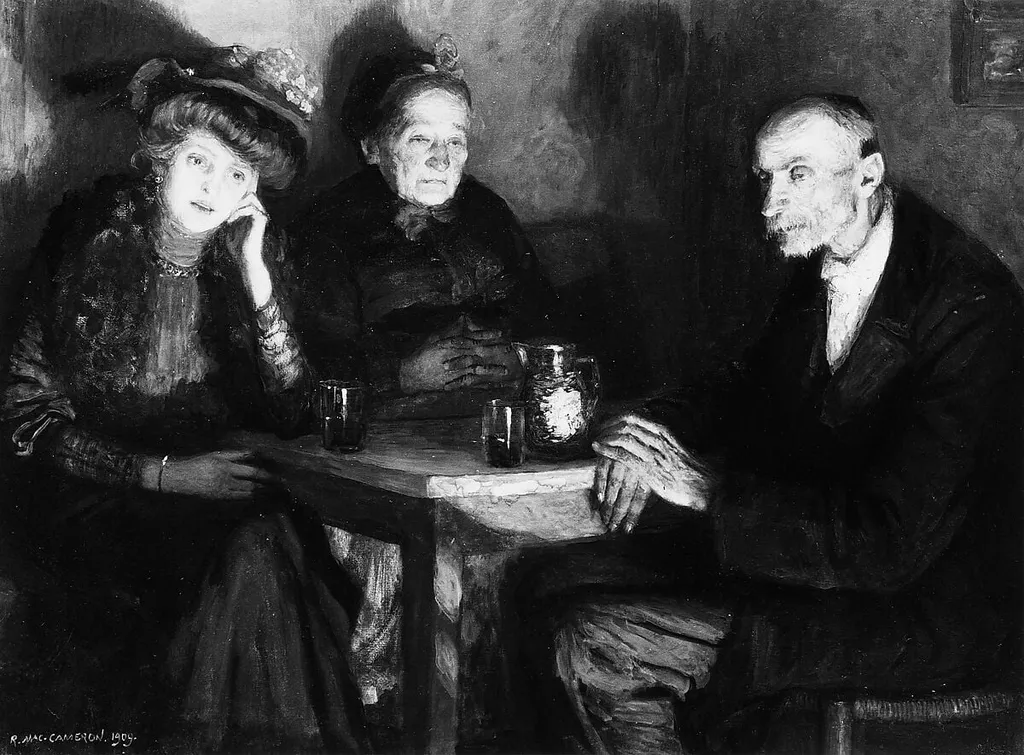The Daughter's Return, by Robert MacCameron, oil, 1909