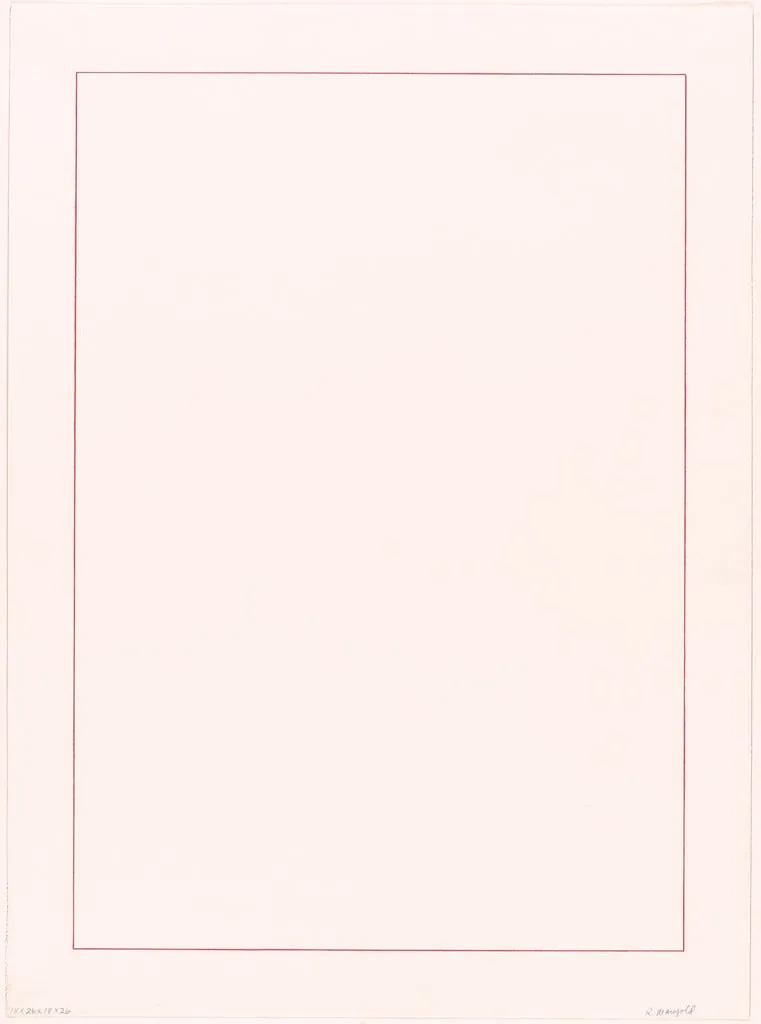 Untitled, by Robert Mangold, crayon, 1970