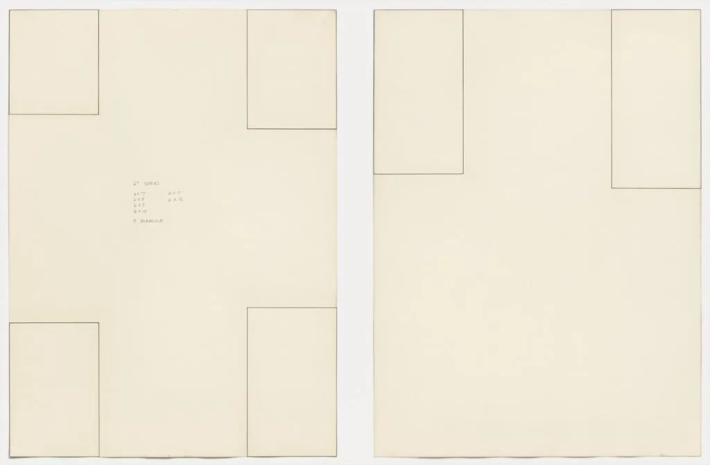 Untitled, by Robert Mangold, graphite, 1970