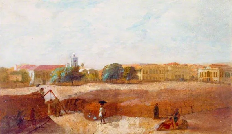 Bombay Green, by Robert Melville Grindlay, oil, 1807