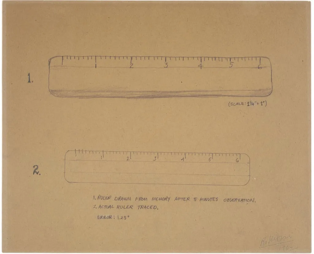 Untitled, by Robert Morris, graphite, 1962