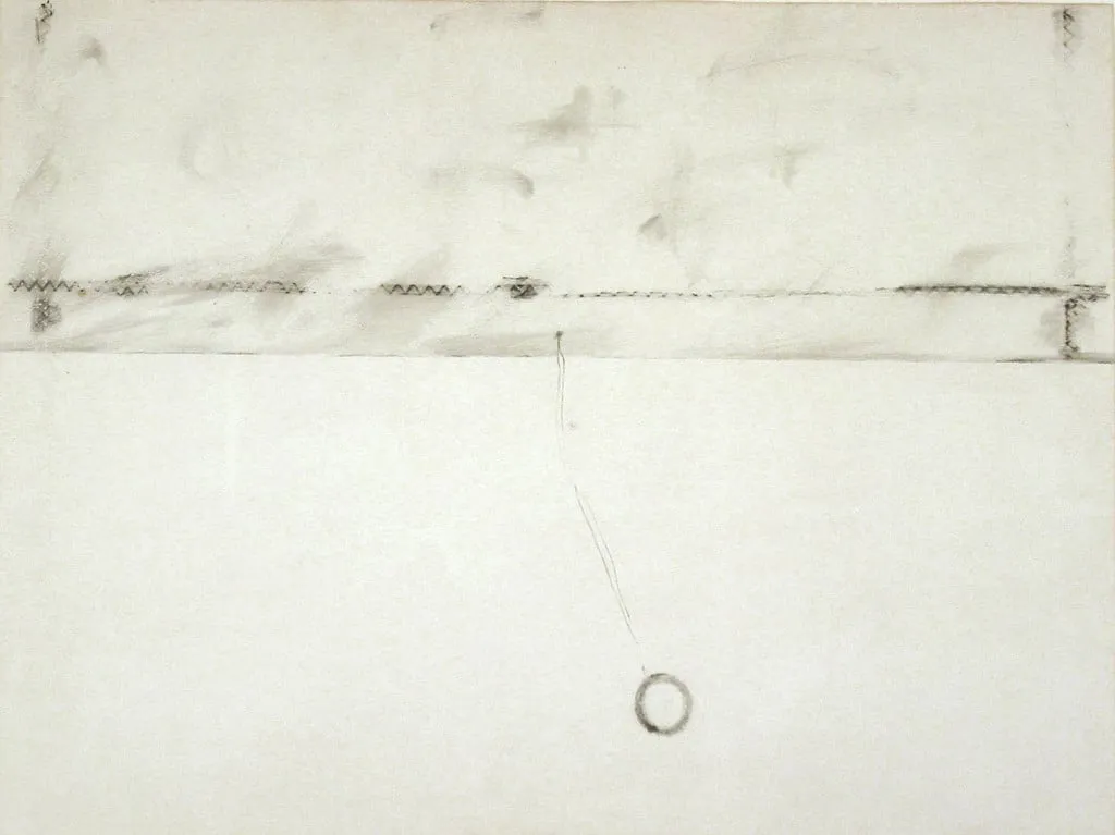 Untitled, by Robert Moskowitz, charcoal, 1962