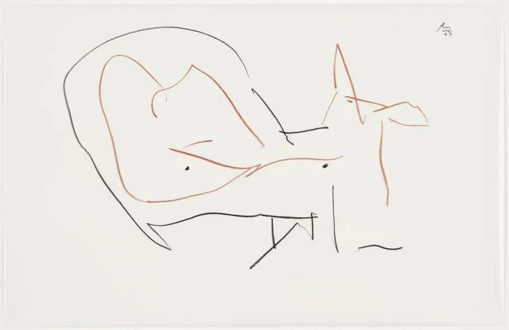 Untitled, by Robert Mothé, crayon, 1987