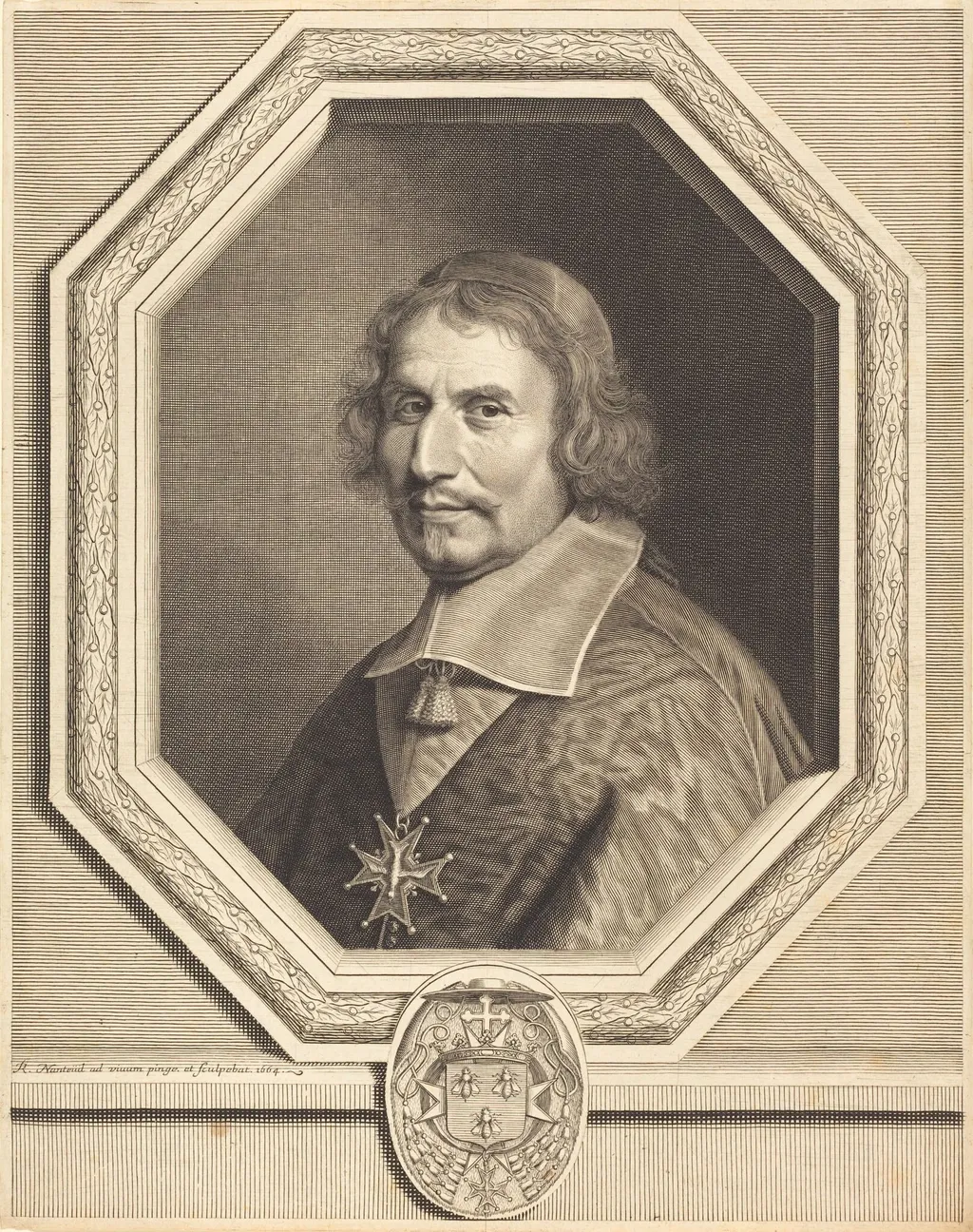 Cardinal Antonio Barberini, by Robert Nanteuil, ink, 1664