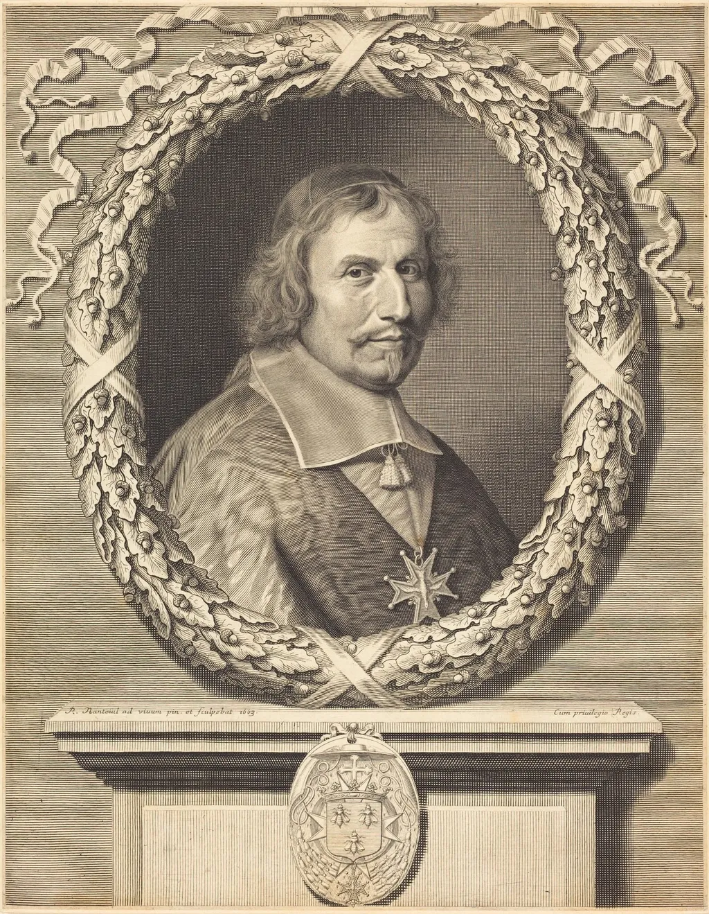 Cardinal Antonio Barberini, by Robert Nanteuil, ink, 1663