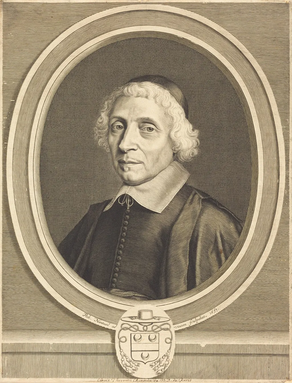 Cardinal de Bonzi, by Robert Nanteuil, ink, 1678