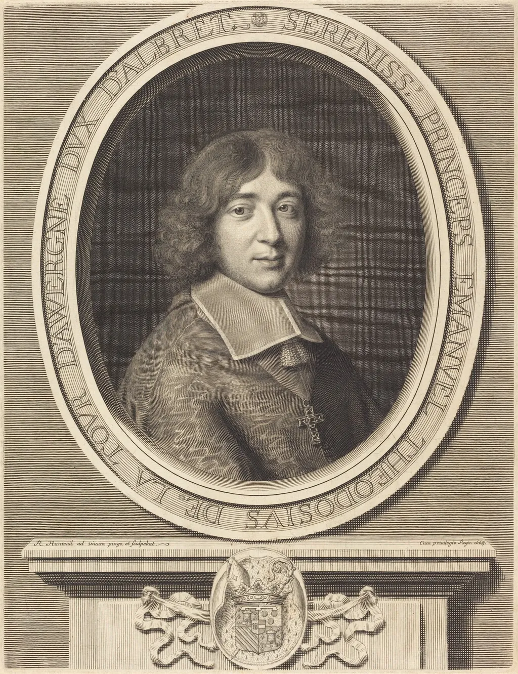 Cardinal de Bouillon, by Robert Nanteuil, ink, 1668