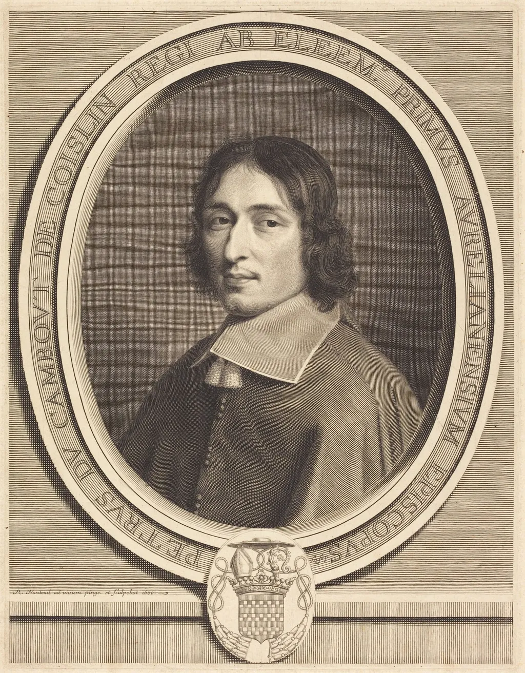 Cardinal de Coislin, by Robert Nanteuil, ink, 1666
