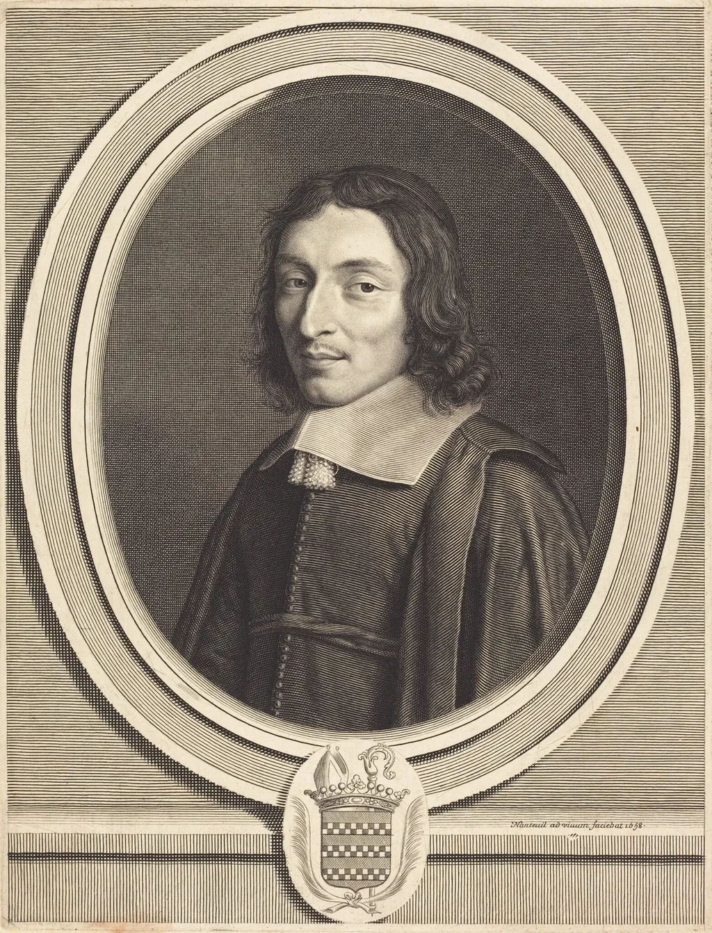 Cardinal de Coislin, by Robert Nanteuil, ink, 1658