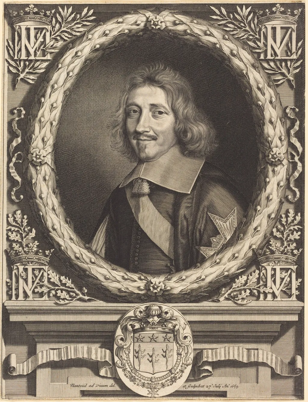 Chancellor Michel Le Tellier, by Robert Nanteuil, ink, 1659