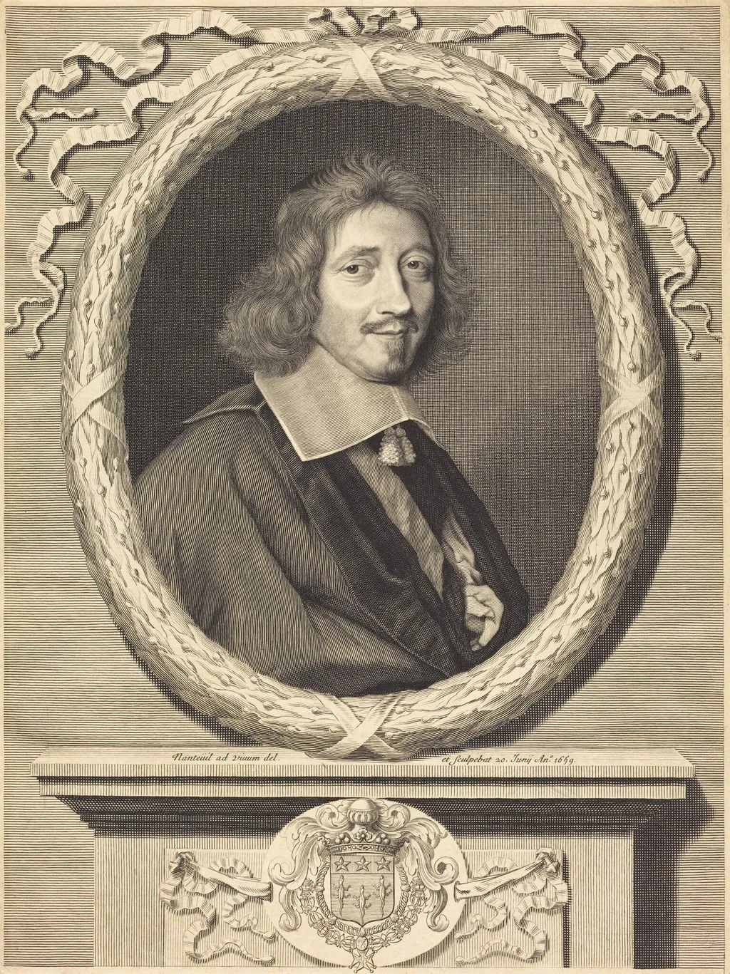 Chancellor Michel Le Tellier, by Robert Nanteuil, ink, 1659