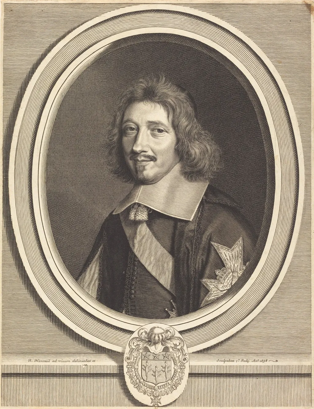 Chancellor Michel Le Tellier, by Robert Nanteuil, ink, 1658