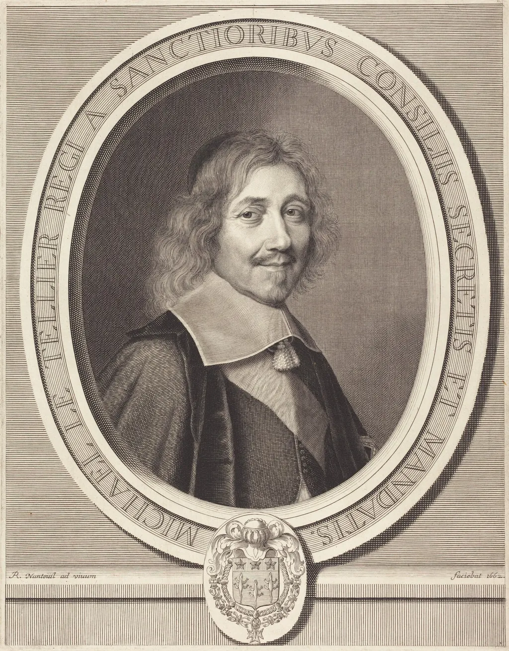 Chancellor Michel Le Tellier, by Robert Nanteuil, ink, 1662