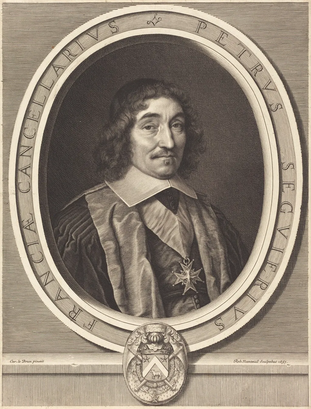 Chancellor Pierre Seguier, by Robert Nanteuil, ink, 1657