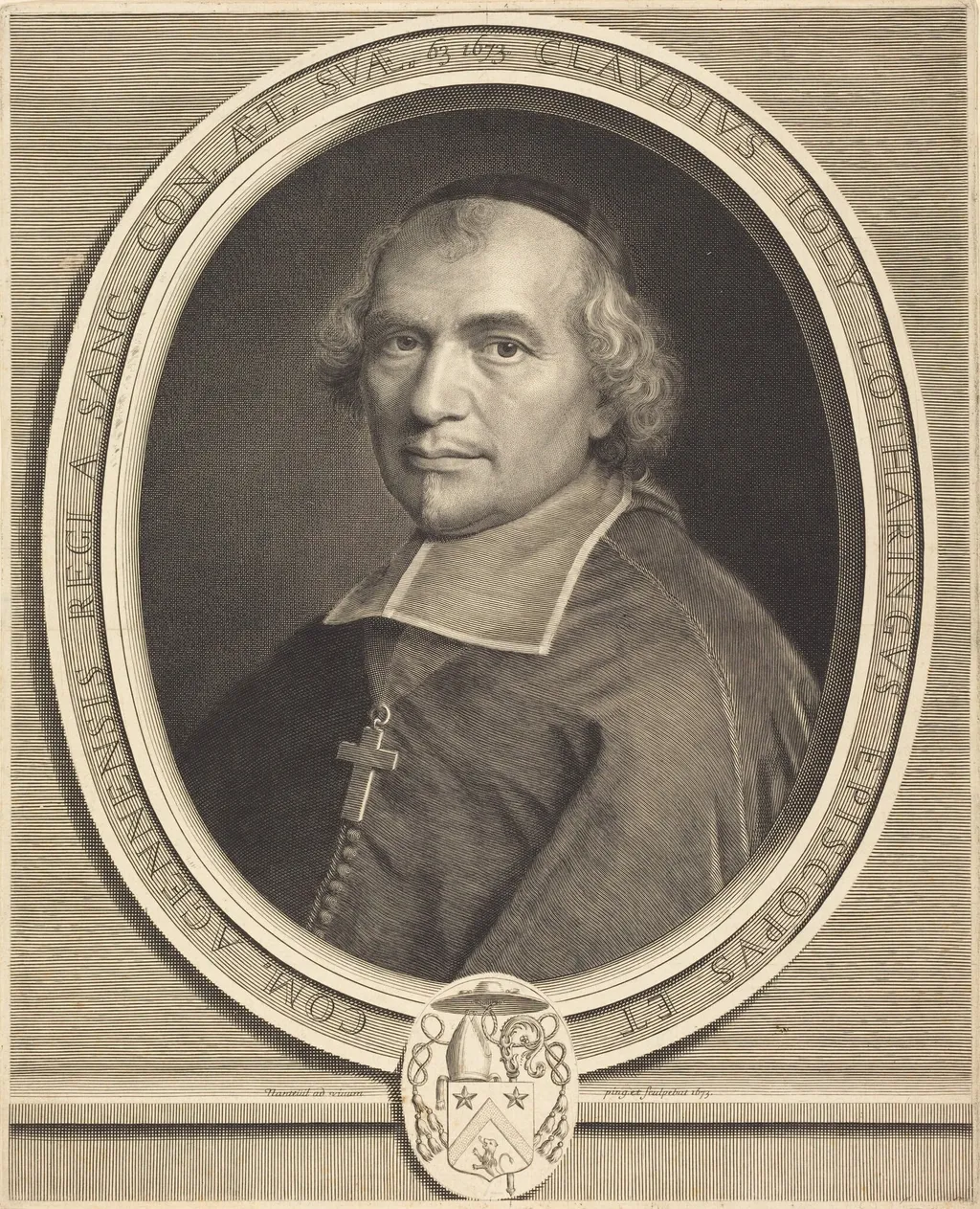 Claude Joly, by Robert Nanteuil, ink, 1673