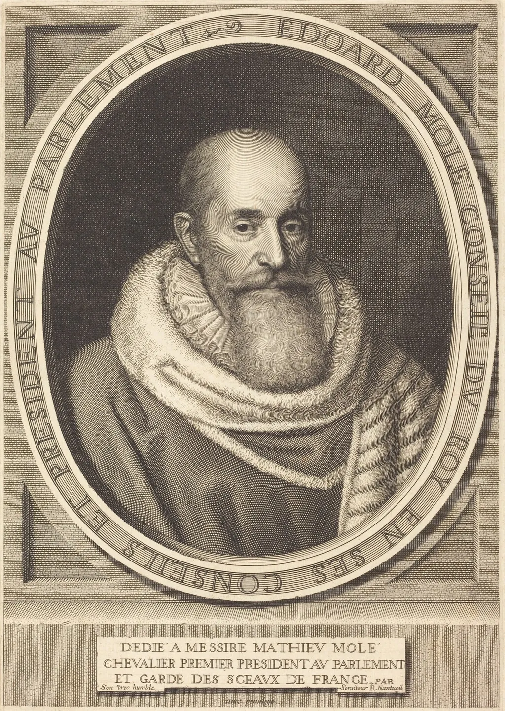 Edouard Mole, by Robert Nanteuil, ink, 1653