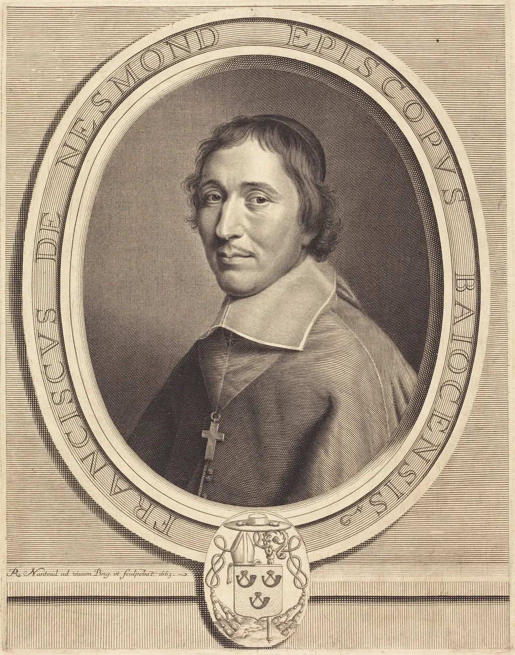 Francois de Nesmond, by Robert Nanteuil, ink, 1663