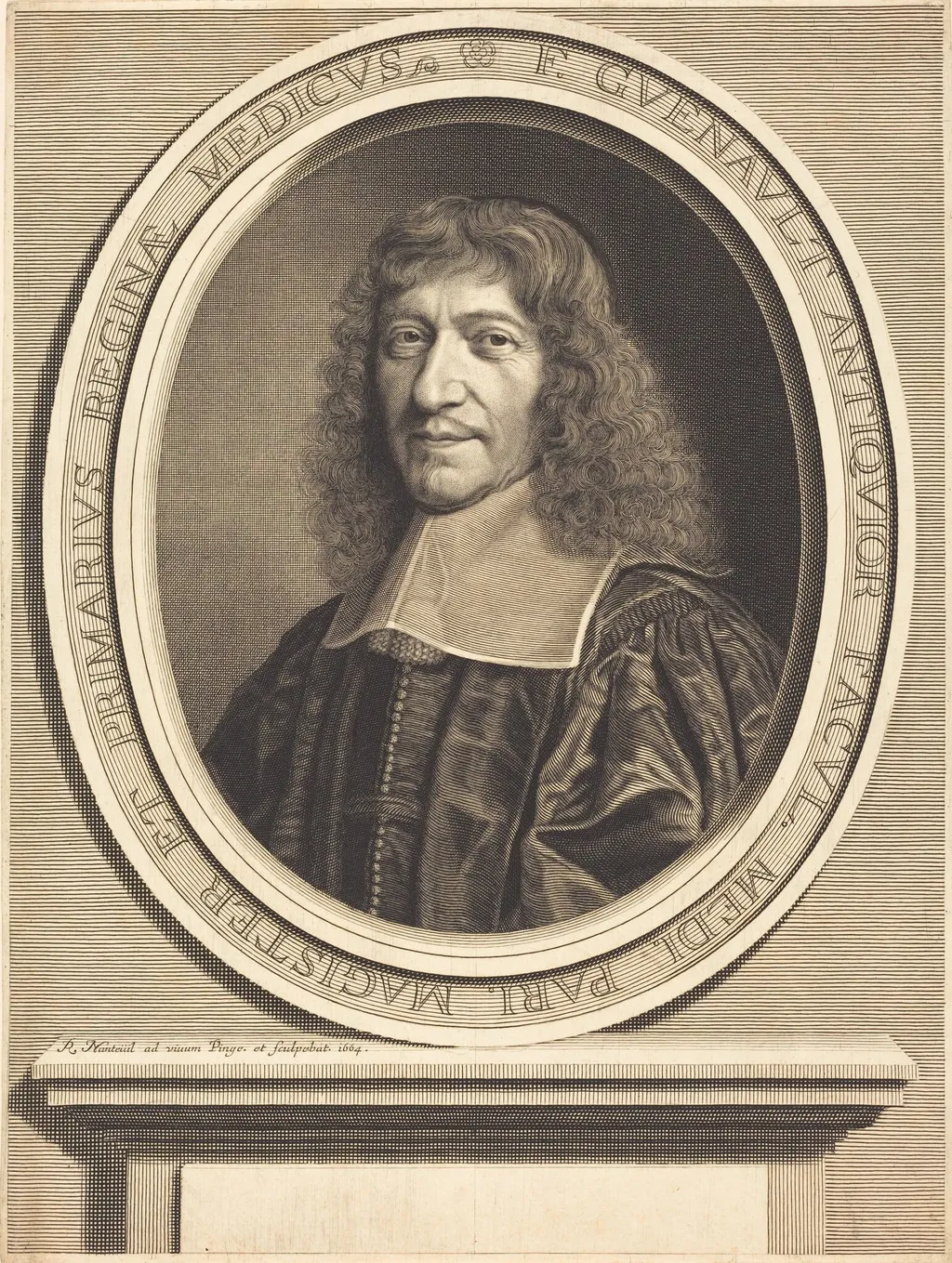 Francois Guenault, by Robert Nanteuil, ink, 1664