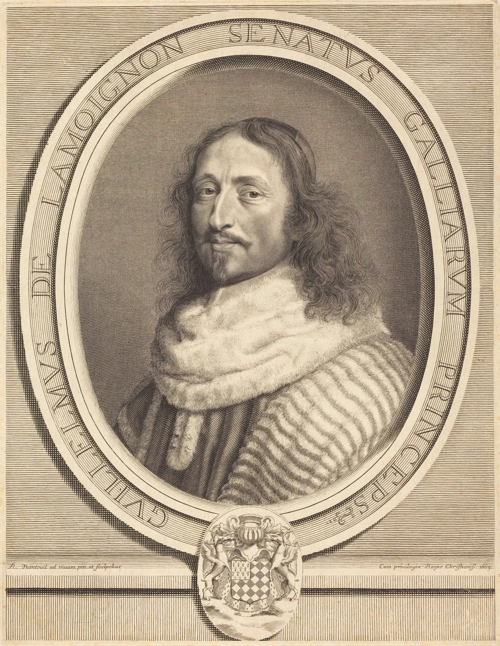 Guillaume de Lamoignon, by Robert Nanteuil, ink, 1663