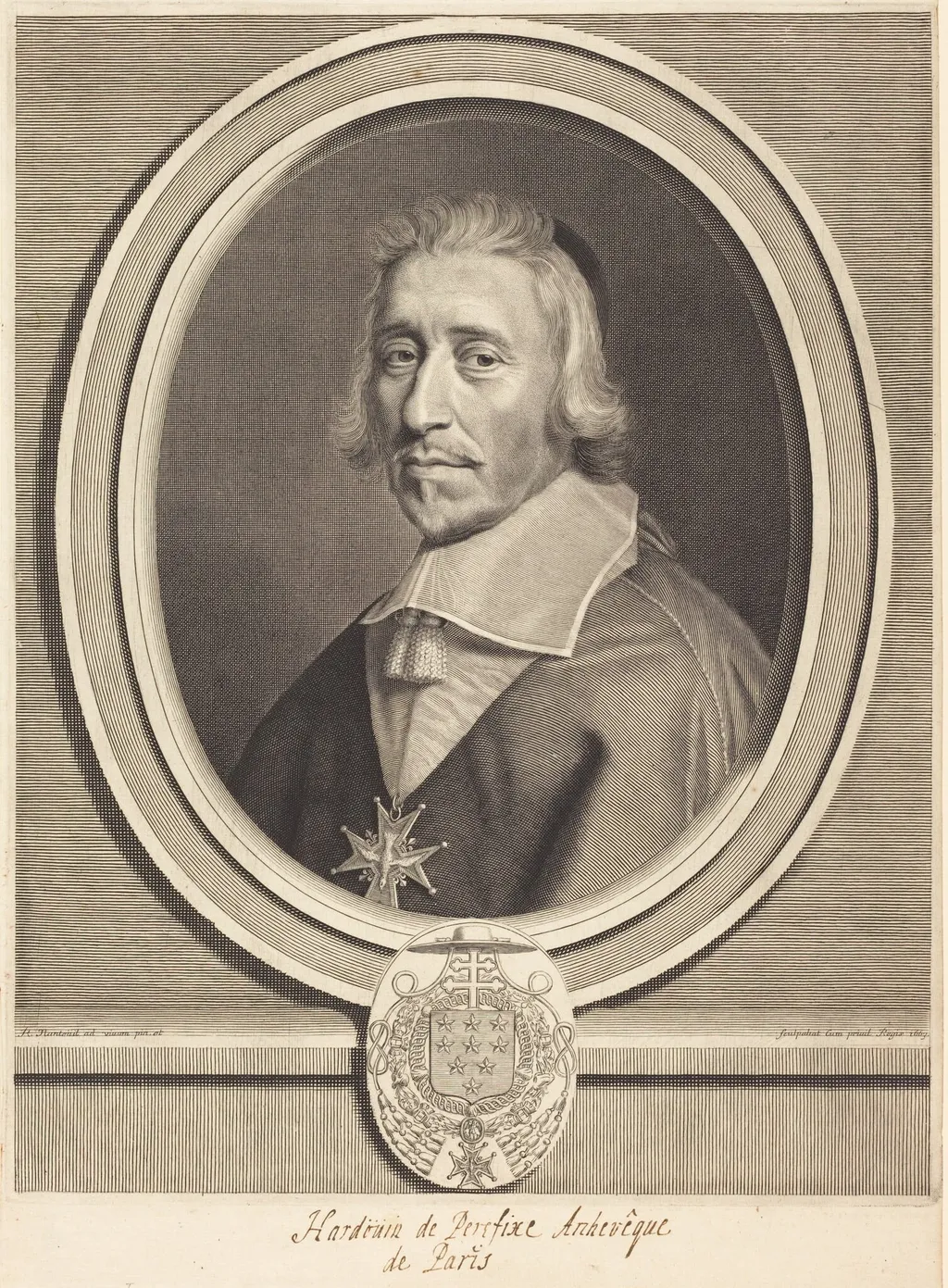 Hardouin de Perefixe, by Robert Nanteuil, ink, 1663