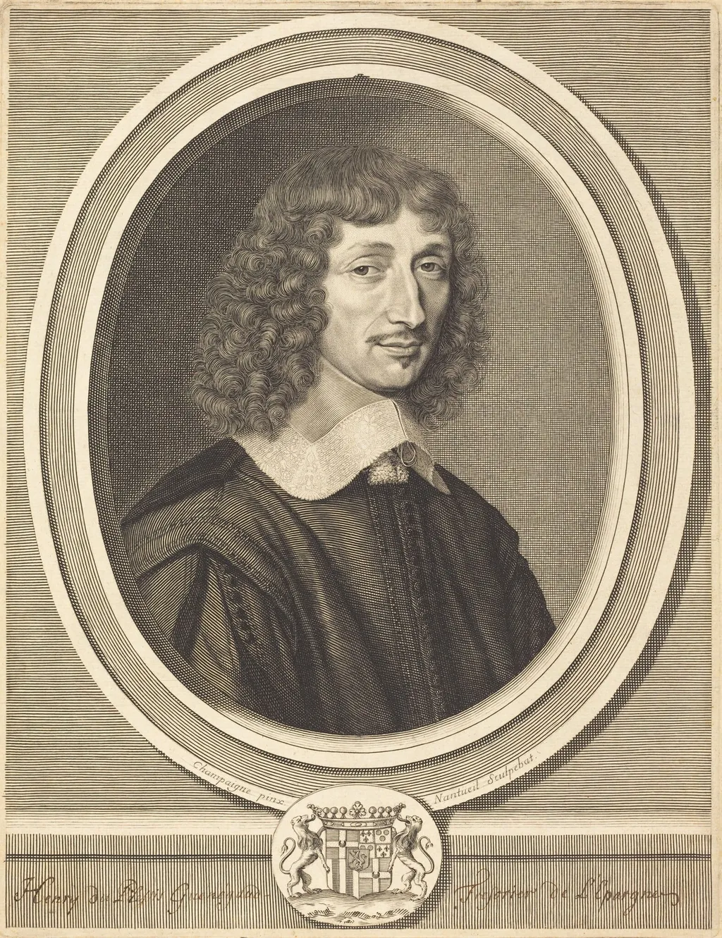Henri de Guenegaud, by Robert Nanteuil, ink, 1654