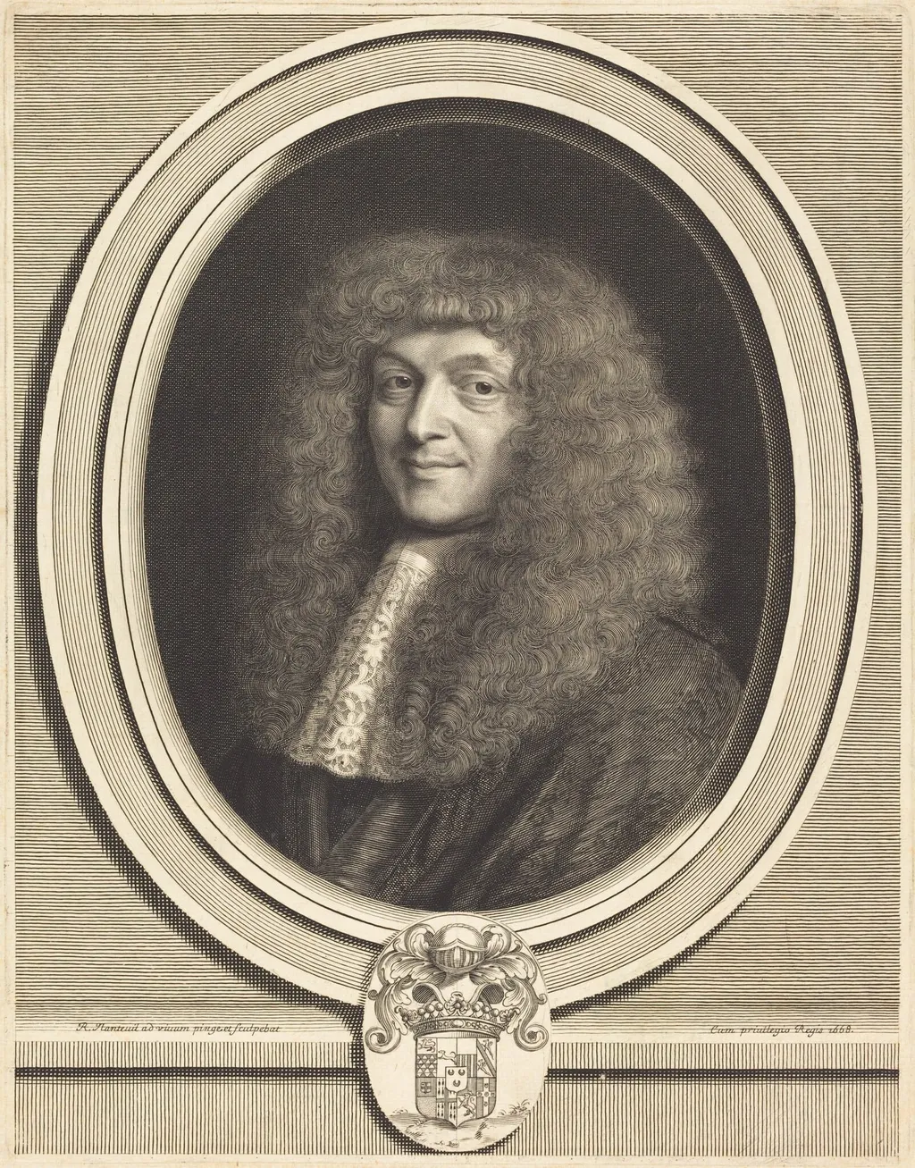 Honore Courtin, by Robert Nanteuil, ink, 1668