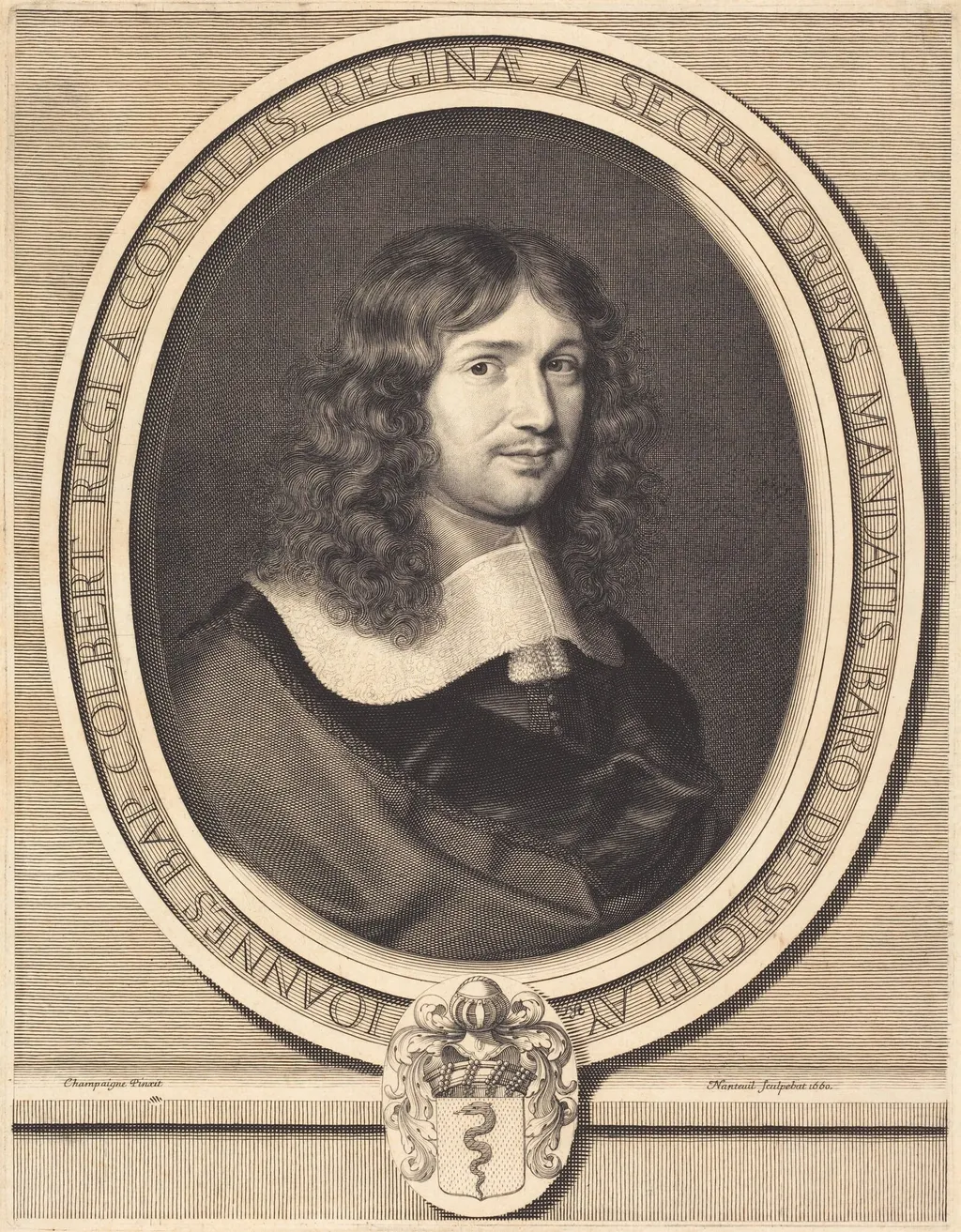 Jean-Baptiste Colbert, by Robert Nanteuil, ink, 1660