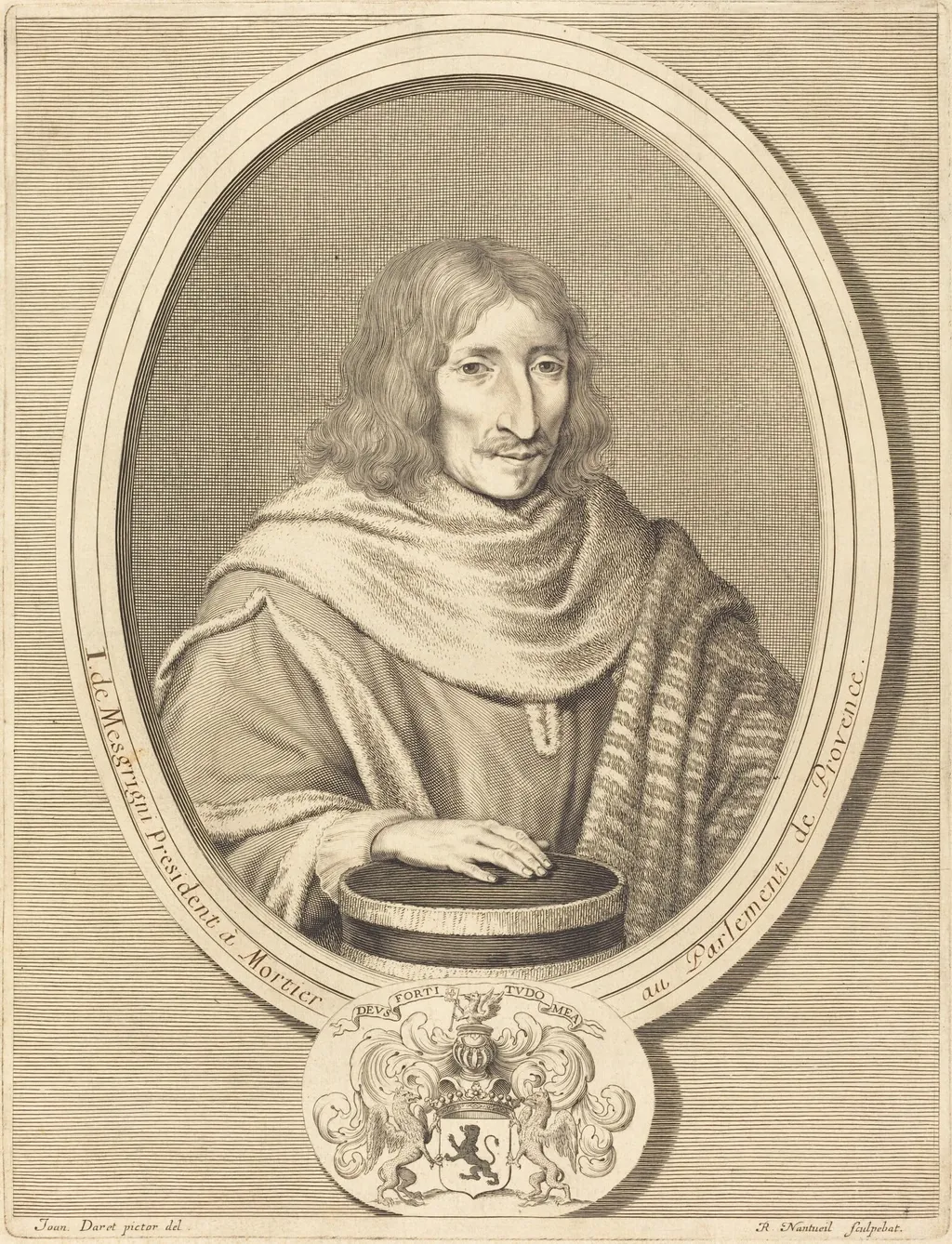 Jean de Mesgrigny, by Robert Nanteuil, ink, 1652