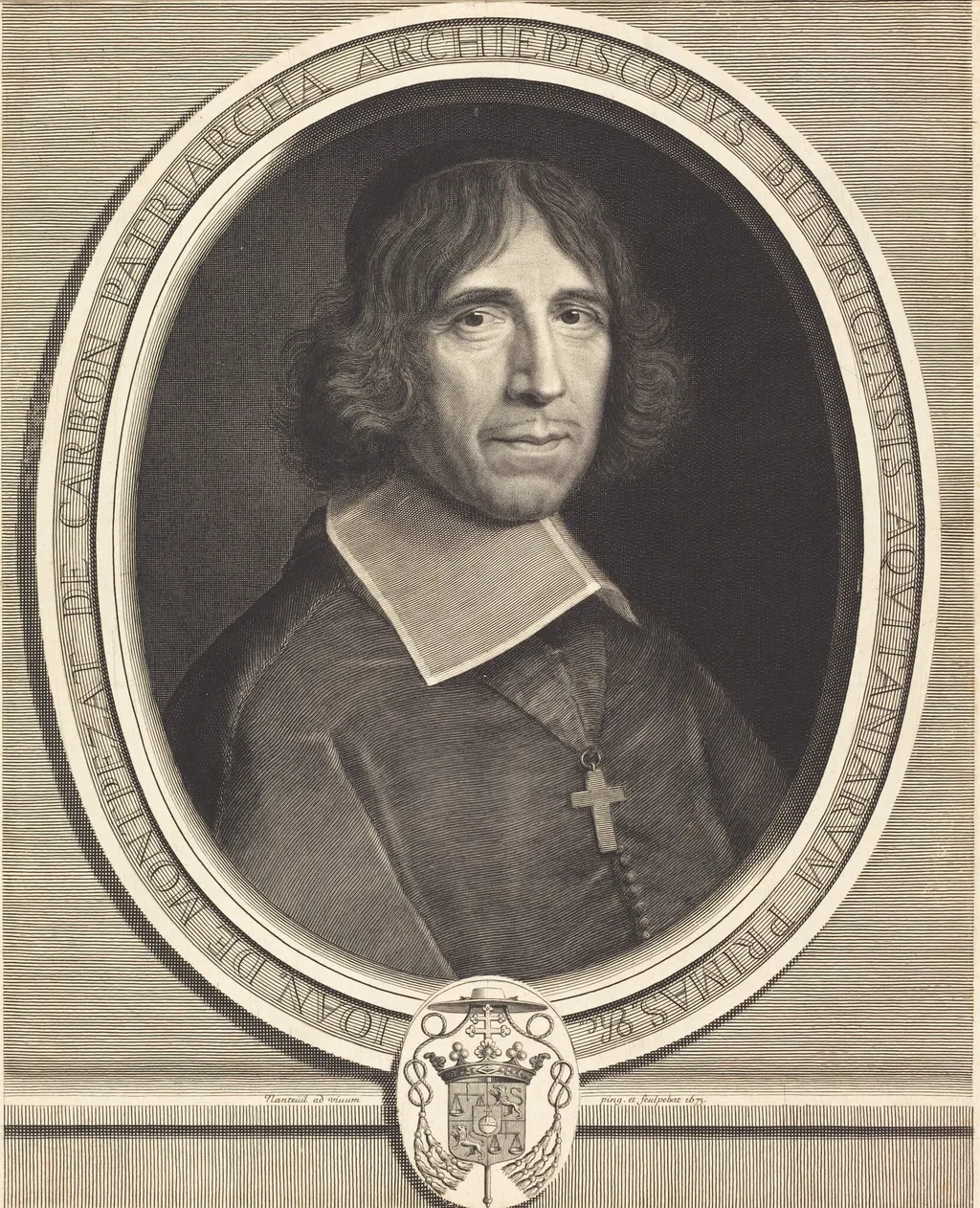Jean de Montpezat de Carbon, by Robert Nanteuil, ink, 1673