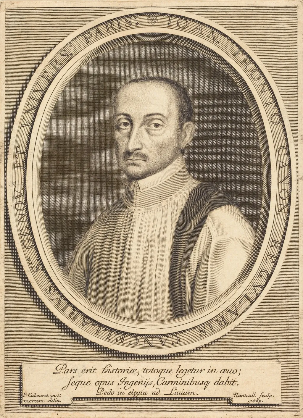 Jean Fronteau, by Robert Nanteuil, ink, 1663
