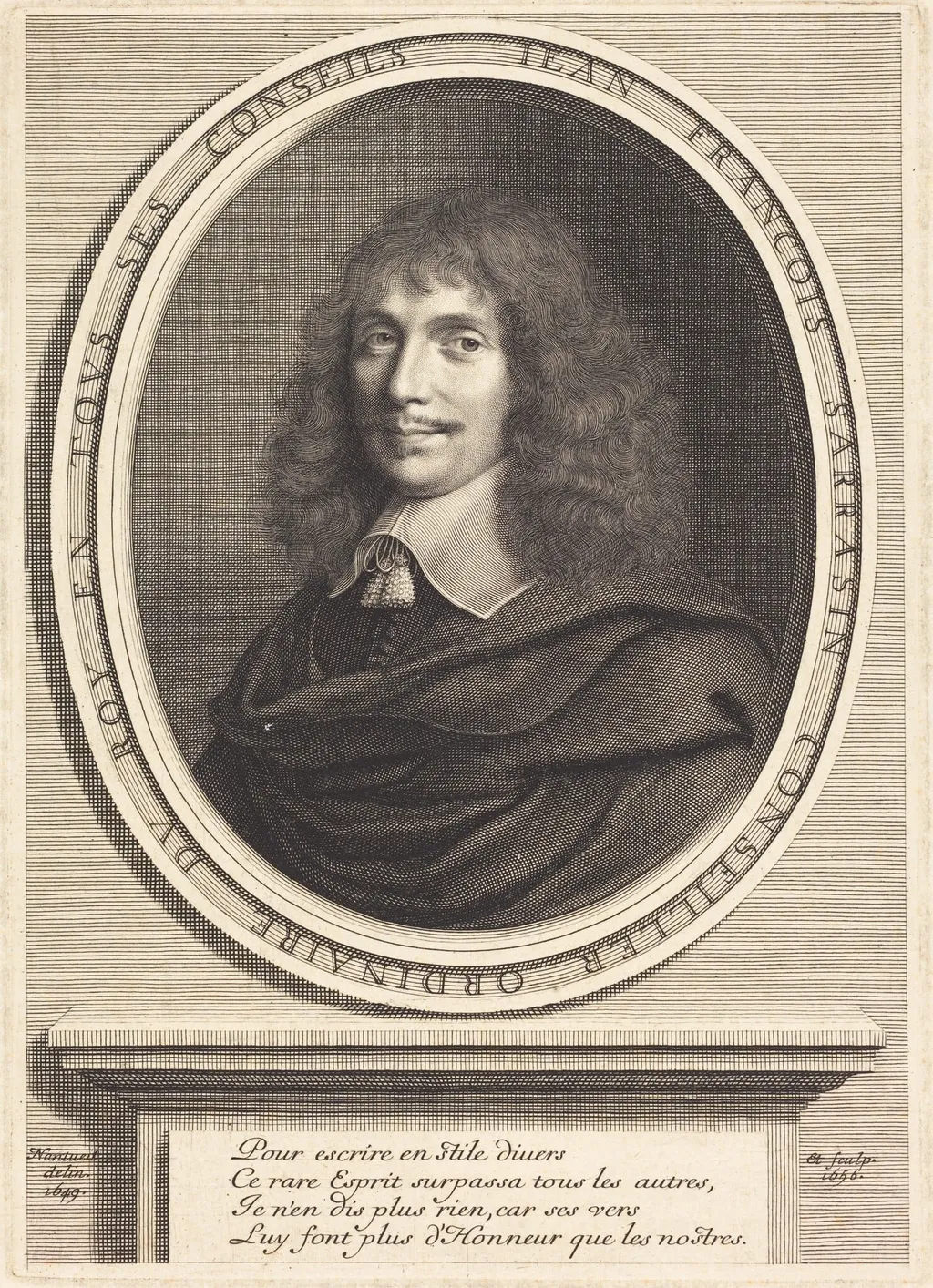 Jean-Pierre Sarrazin, by Robert Nanteuil, ink, 1656