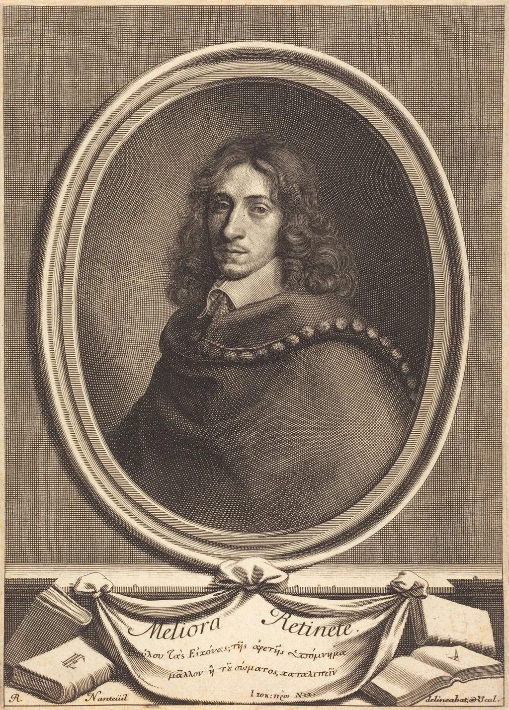 John Evelyn, by Robert Nanteuil, ink, 1650