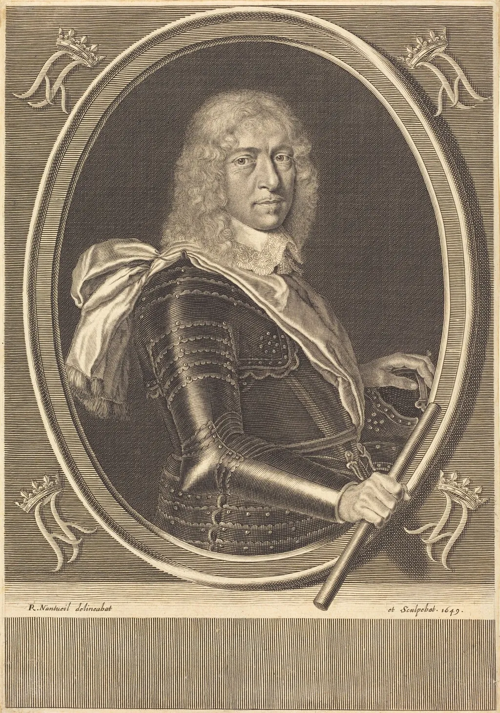 Louis de Bourbon-Vendome, Duc de Mercoeur, by Robert Nanteuil, ink, 1649