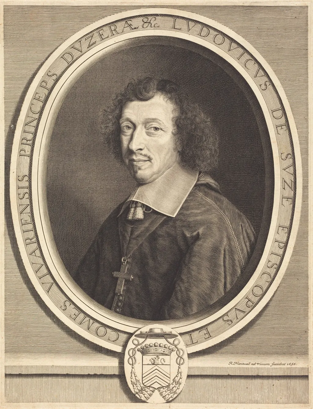 Louis-Francois de La Baume de Suze, by Robert Nanteuil, ink, 1650