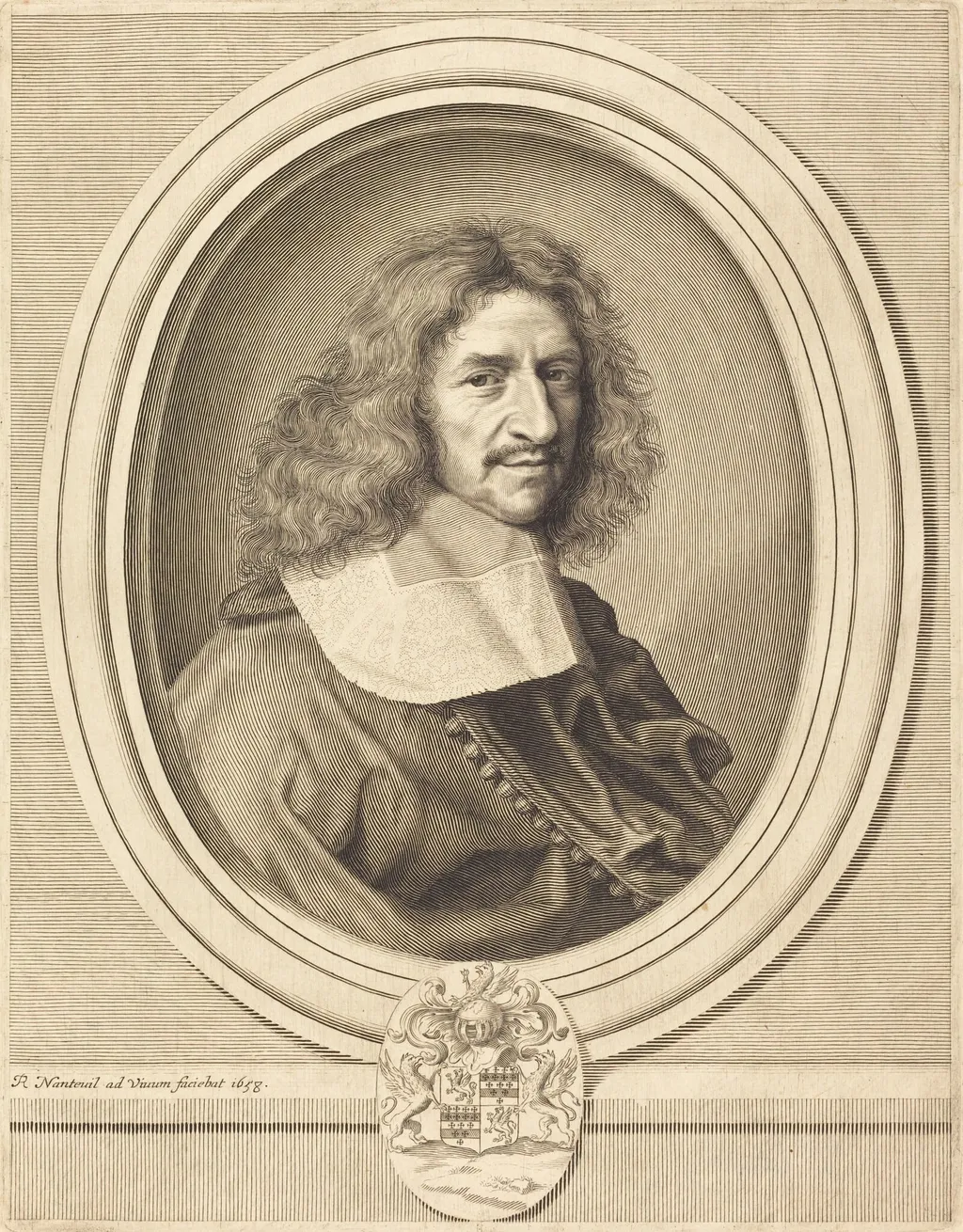 Louis Hesselin, by Robert Nanteuil, ink, 1658