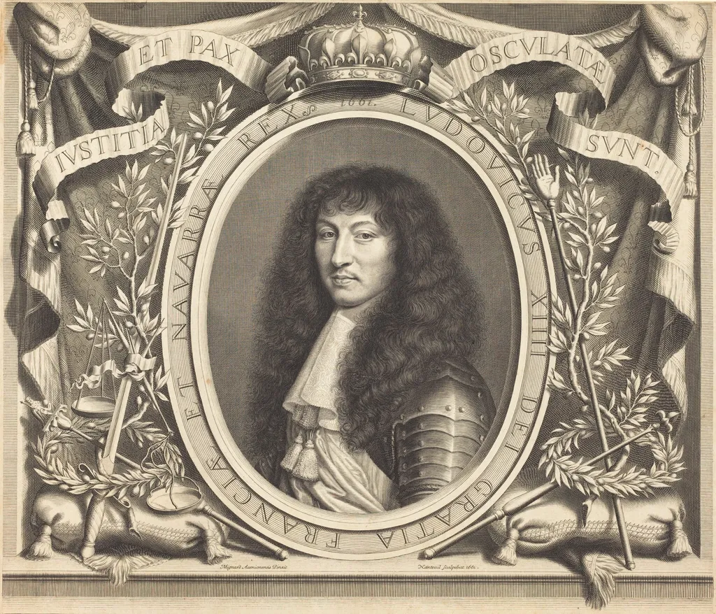 Louis XIV, by Robert Nanteuil, ink, 1661
