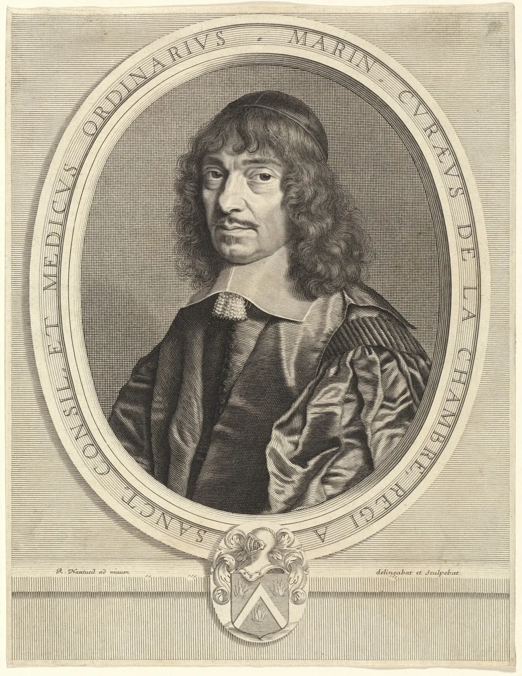 Marin Cureau de la Chambre, by Robert Nanteuil, ink, 1656