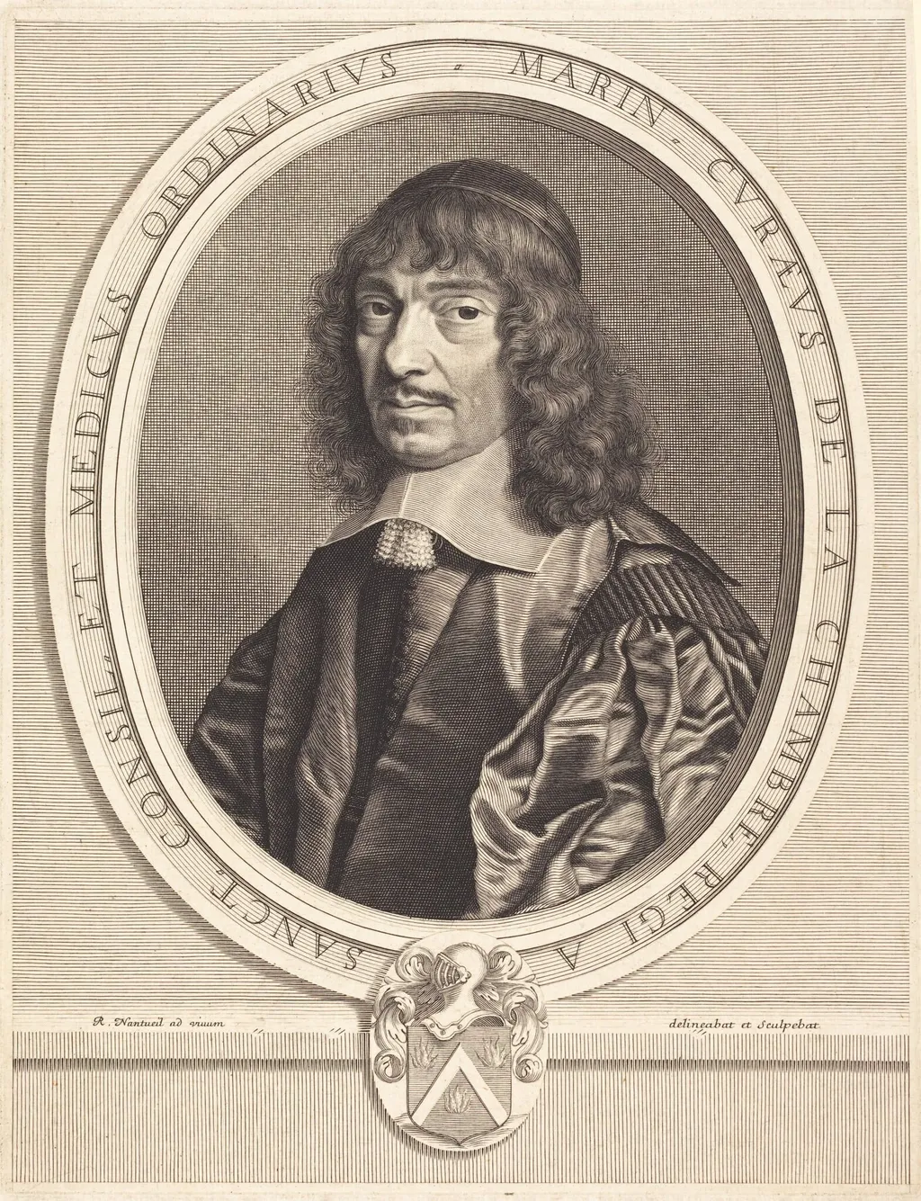 Marin Cureau de la Chambre, by Robert Nanteuil, ink, 1656
