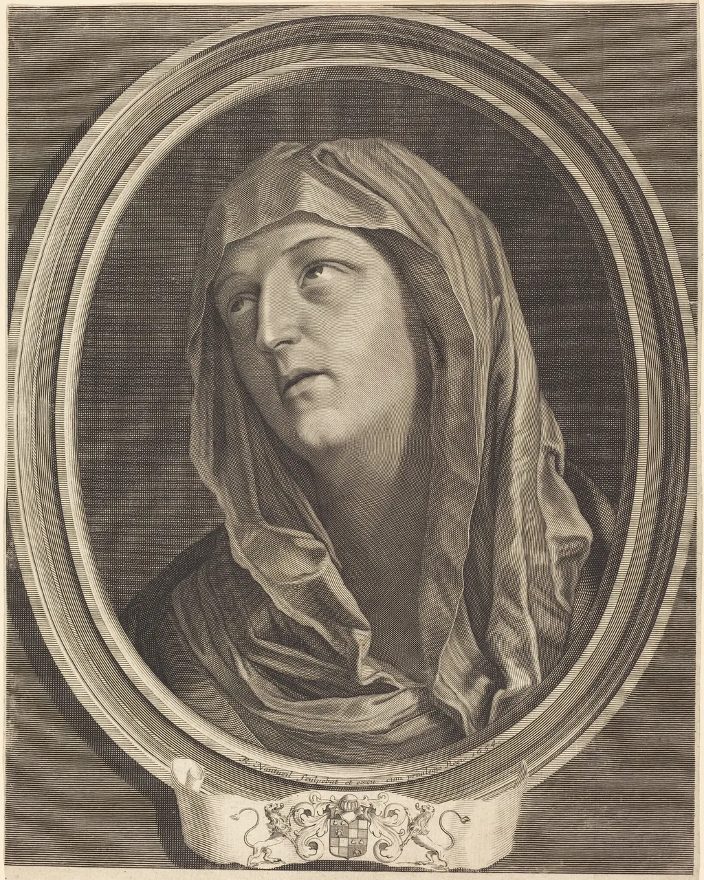 Mater Dolorosa, by Robert Nanteuil, ink, 1654