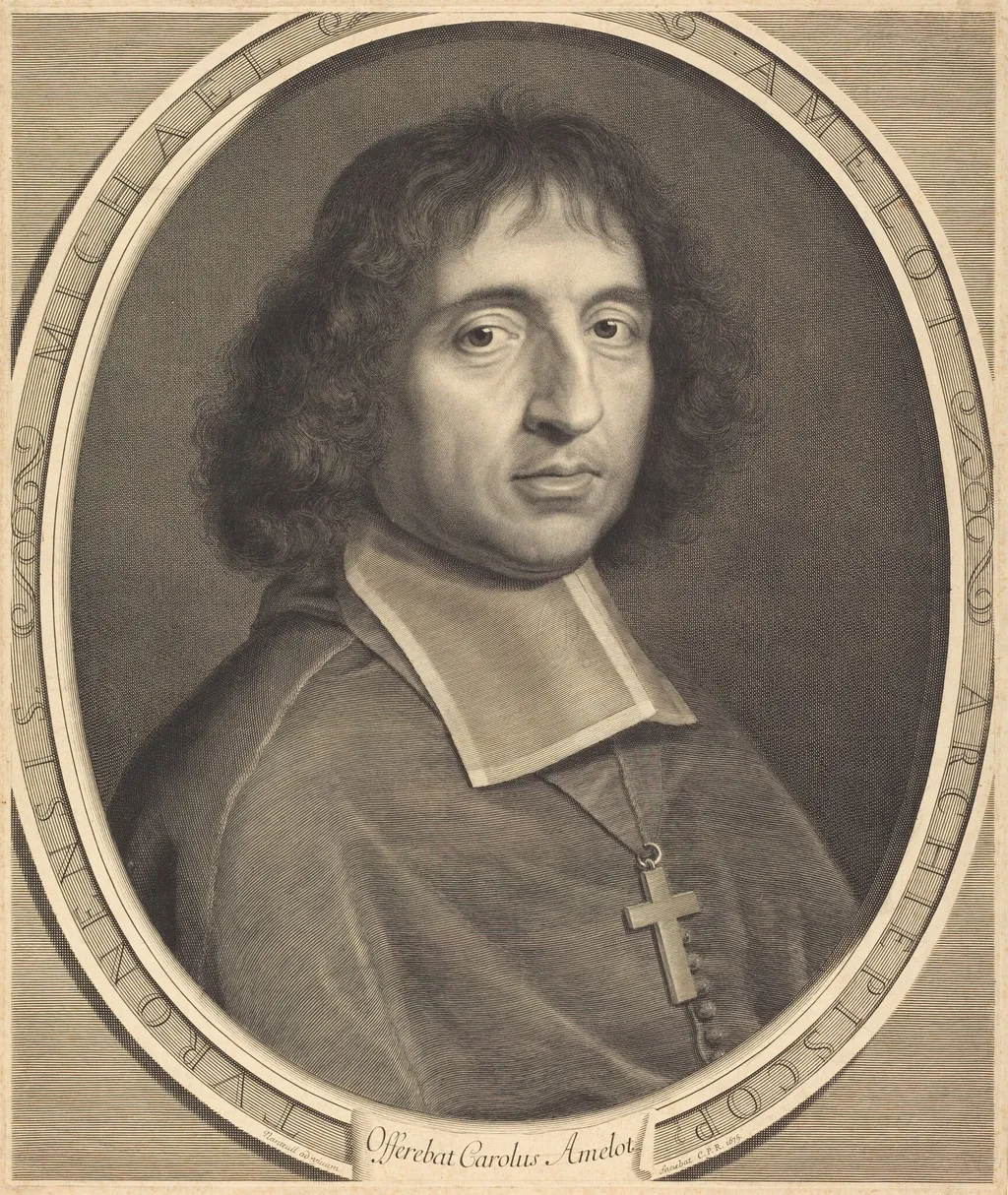Michel Amelot, by Robert Nanteuil, ink, 1675