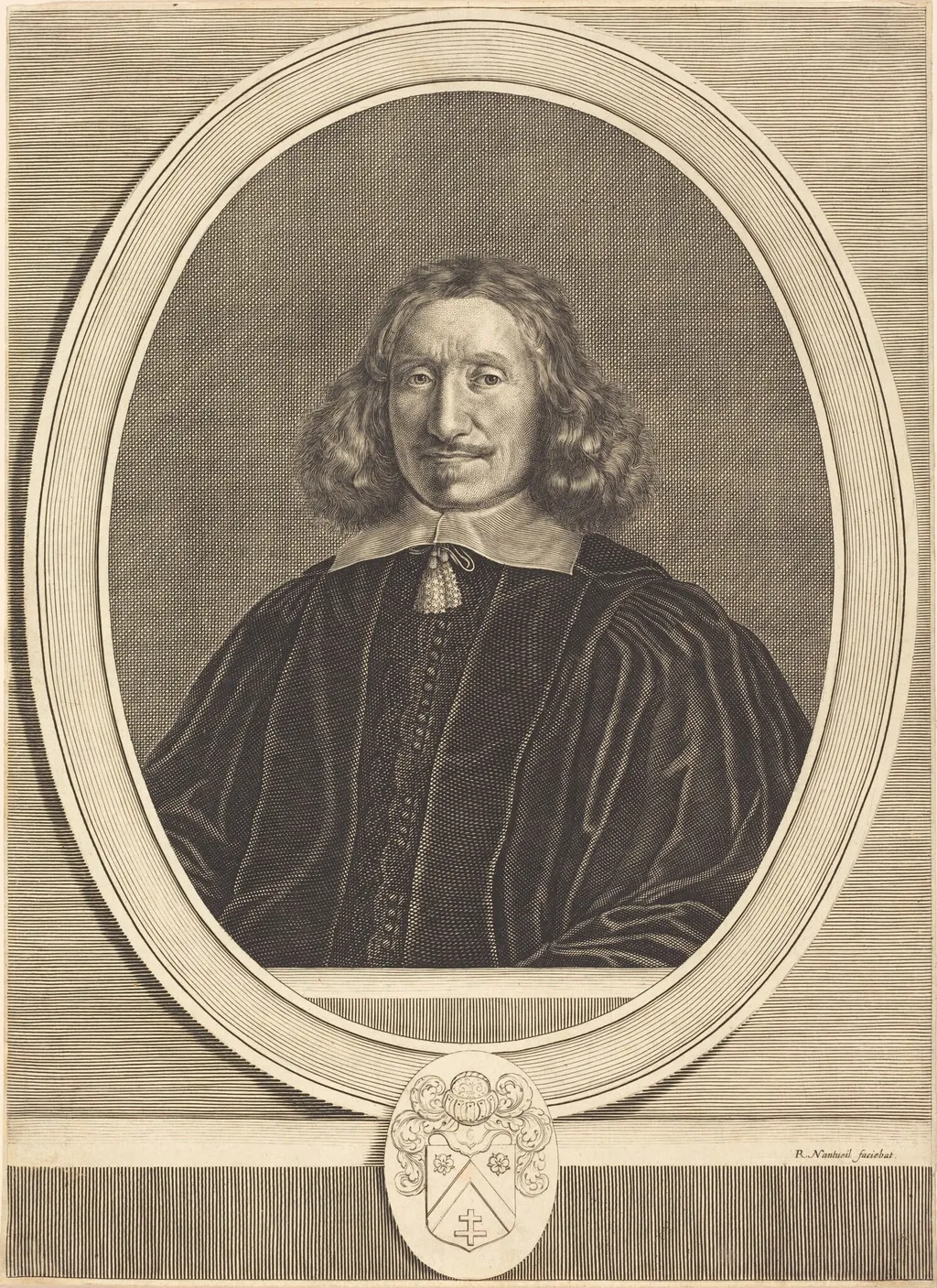 Michel Larcher, by Robert Nanteuil, ink, 1649