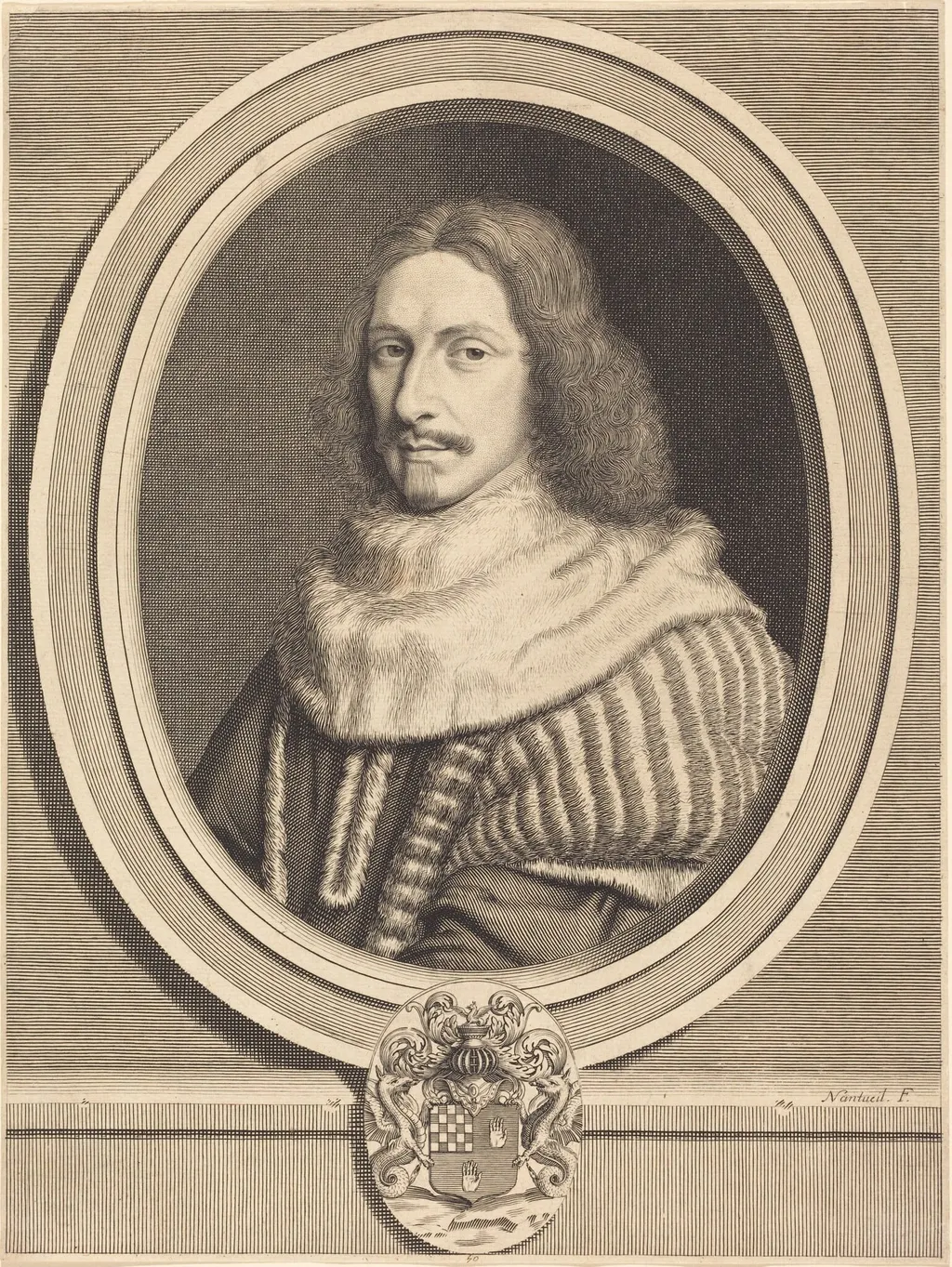 Nicholas Potier de Novion, by Robert Nanteuil, ink, 1650