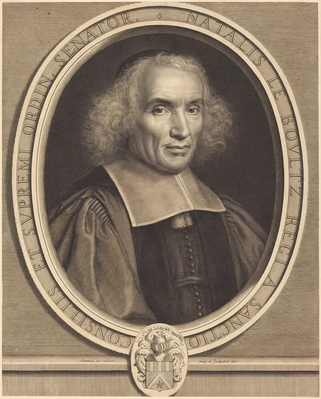 Noel Le Boultz, by Robert Nanteuil, ink, 1671